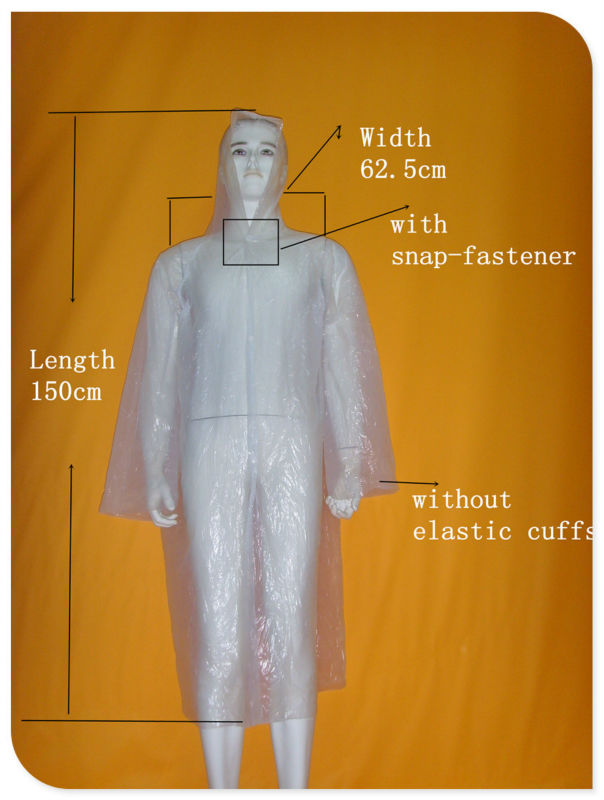 2017 Beschikbare IndustriÃ«le Plastic Regenlaag voor de Mens