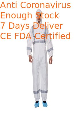 Latex Free Disposable Protective Wear Eco Friendly With Reflective Tape