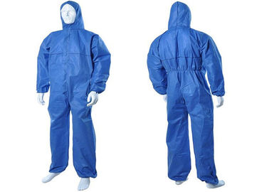 Chemical Resistant Disposable Hooded Coveralls , Flame Retardant Disposable Coveralls