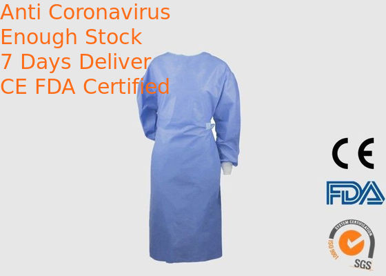 High Protection Performance Disposable Medical Garments With Knitted Cuffs