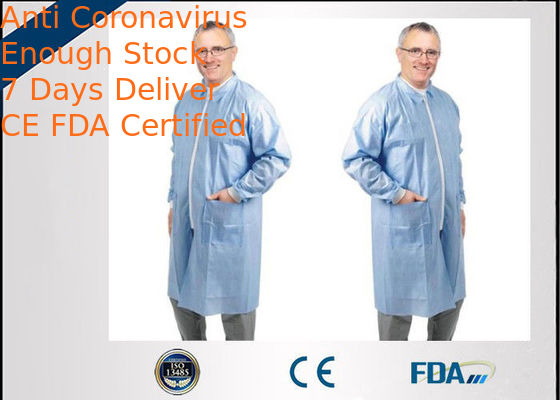 Low Lint Non Woven Disposable Barrier Gowns For Blood / Body Fluid Prevention