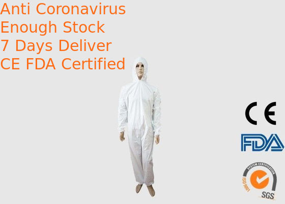 Anti Static Throw Away Overalls For Pharmaceutical Factory / Laboratory