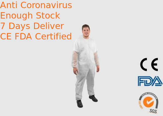 35G Polypropylene Spunbond Full Body Protection Suit For Hospital / Clinic