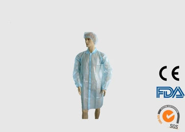 Het waterdichte Beschikbare Laboratorium bedekt Lichtblauwe Kleur met Elastische Pols met een laag