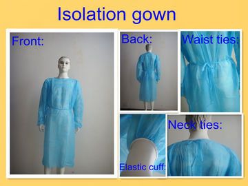 China Ronde Hals Geduldige Beschikbare Plastic Toga&#039;s, Medische Isolatietoga&#039;s fabriek